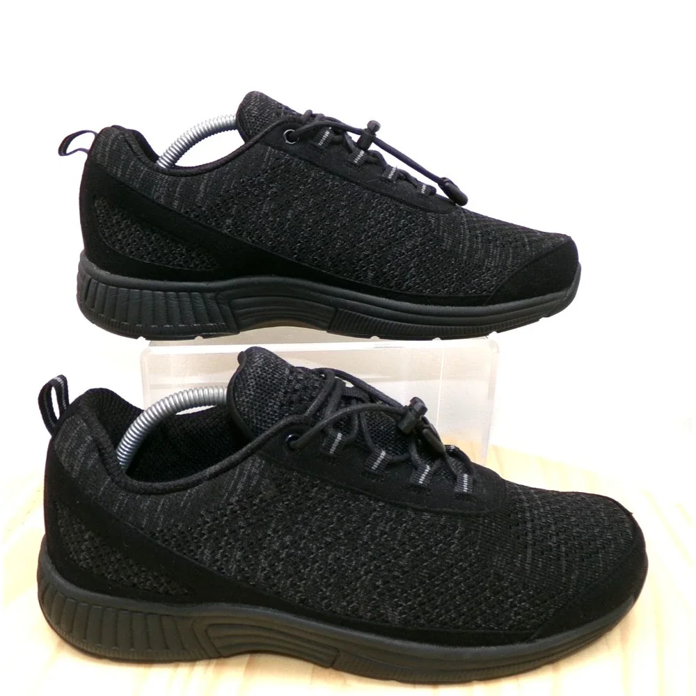 Orthofeet Coral 977 Shoes Womens Black Size 11 D Wide Stretch Comfort Sneakers